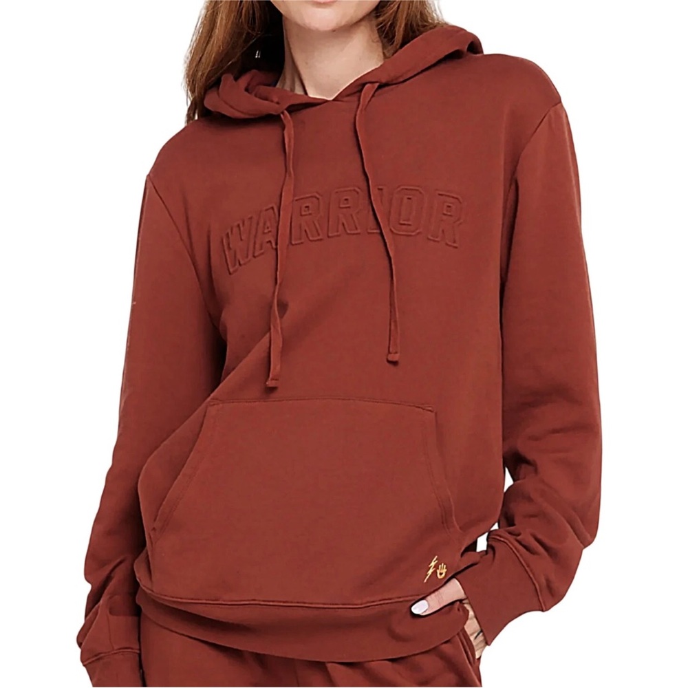 NWT Spiritual Gangster Warrior Pullover Hoodie Sweatshirt Rust Collegiate Cotton